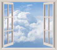 Clouds Through <strong>Window</strong> Frame Free Stock Photo - Public Domain Pictures